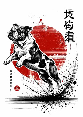 Japanese Bulldog Art