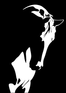 Horse Silhouette in Black and White