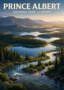 Prince Albert National Park Canada Poster