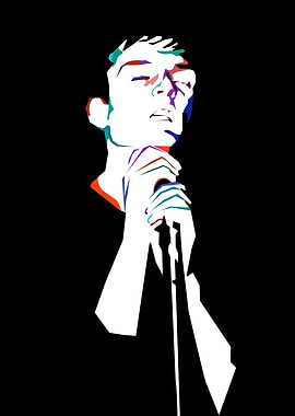 Singer with Microphone Pop Art Portrait