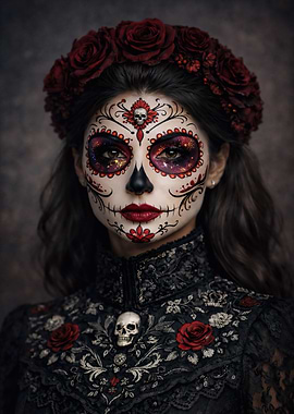Queen Day of the Dead Portrait