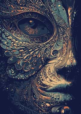 Ornate Face Detail Art