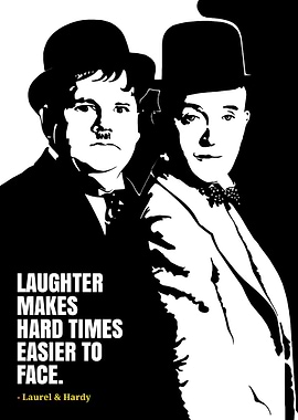 Laurel and Hardy Black and White