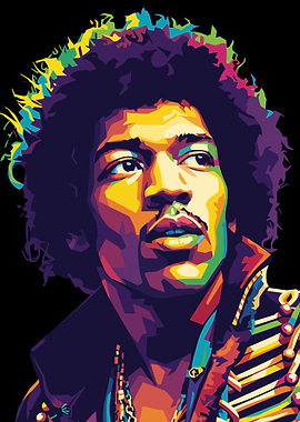 Jimi Hendrix Pop Art Portrait
