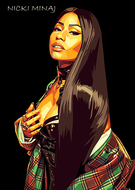 Nicki Minaj Digital Art Portrait