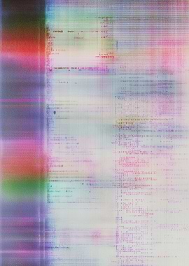 Abstract Glitch Art with Code Elements