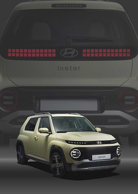 Hyundai Inster Electric Car Studio Shot
