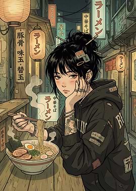 Anime Girl Ramen in Urban Japanese