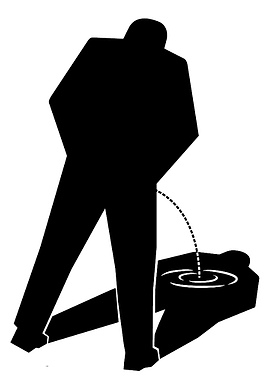 Black and White Silhouette Illustration