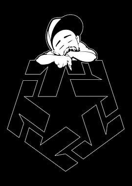 Man Sleeping on Tribal Star Logo