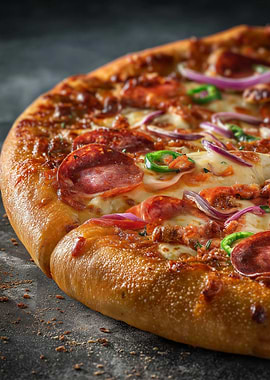 Delicious Pepperoni Pizza with Fresh Toppings
