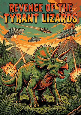 Revenge of the Tyrant Lizards Artwork