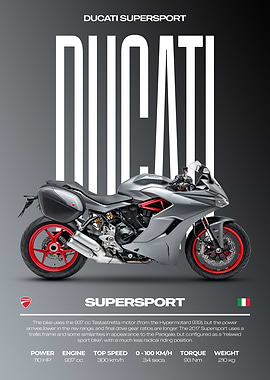 Ducati Supersport Motorcycle Poster