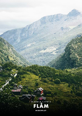 Flåm, Norway: Mountain Village Landscape