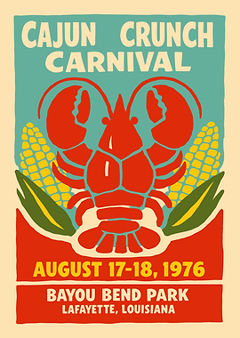 Cajun Crunch Carnival Poster