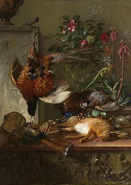 Still Life with Game and Flowers