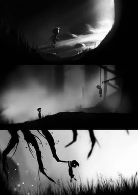 Limbo Game Scenes Collage