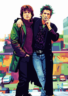 Mick Jagger and Keith Richards Portrait
