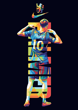 Cole Palmer Colorful Pop Art Portrait