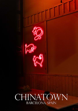 Chinatown Barcelona Neon Sign