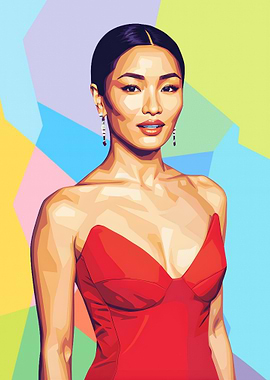 Constance Wu Pop Art Portrait