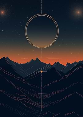 Abstract Mountain Landscape