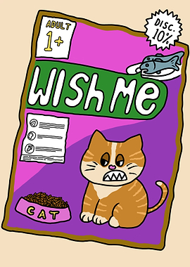 Cartoon Cat Food Package Illustration