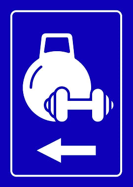 Gym Direction Sign