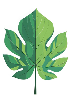 Stylized Green Leaf Illustration
