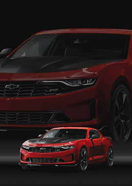 Red Chevrolet Camaro