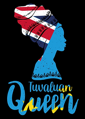 Tuvaluan Queen Tuvalu Flag Afro Roots