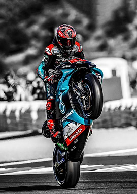 Fabio Quartararo Motorcycle Wheelie
