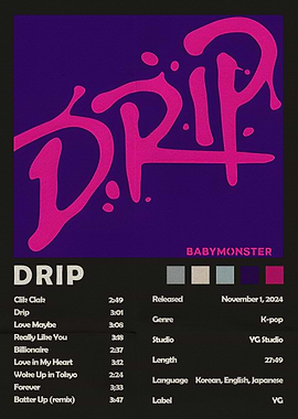BABYMONSTER DRIP Album Cover