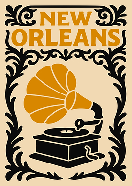New Orleans Vintage Phonograph Art