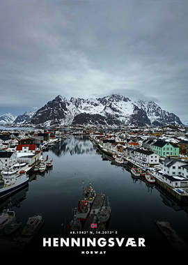 Henningsvær, Norway Coastal Village Landscape