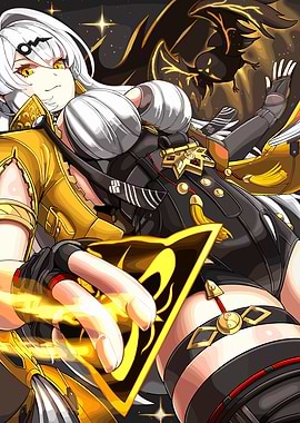 Anime Girl with Bird Companion