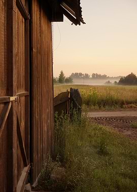 Rustic Barn at Dawn