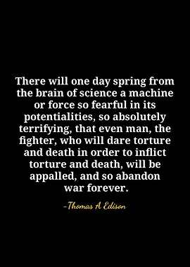 Thomas Edison Quote on War