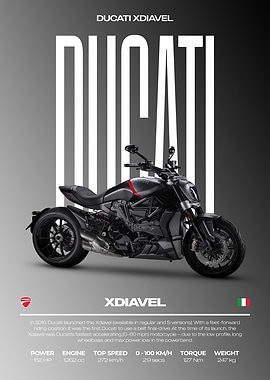 Ducati XDiavel Motorcycle Poster