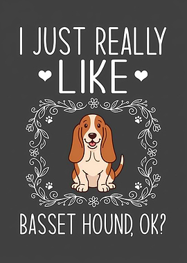 I Like Basset Hound Cartoon