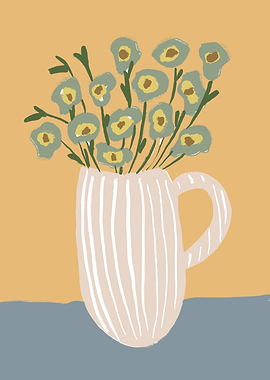 Flowers in a Vase Illustration