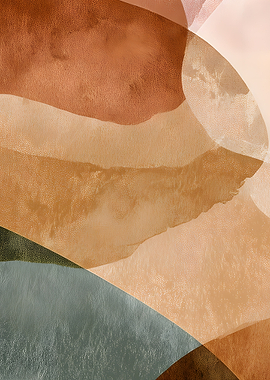 Abstract Earth Tone Geometric Art