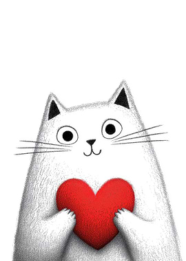 Cat with Heart