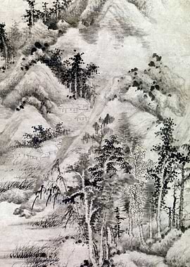 Chinese Mountains Landscape Painting Wang Hui