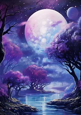 Purple Fantasy Landscape
