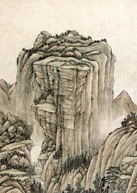 Chinese Mountains Landscape Painting Wang Hui