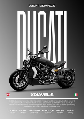 Ducati XDiavel S Motorcycle Poster