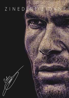 Zinedine Zidane Portrait Art