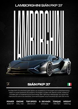 Lamborghini Sián FKP 37 Poster