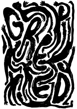 Grotesque Figures Black and White Art